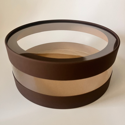 Set of 3 Round Boxes with a transparent sides & window