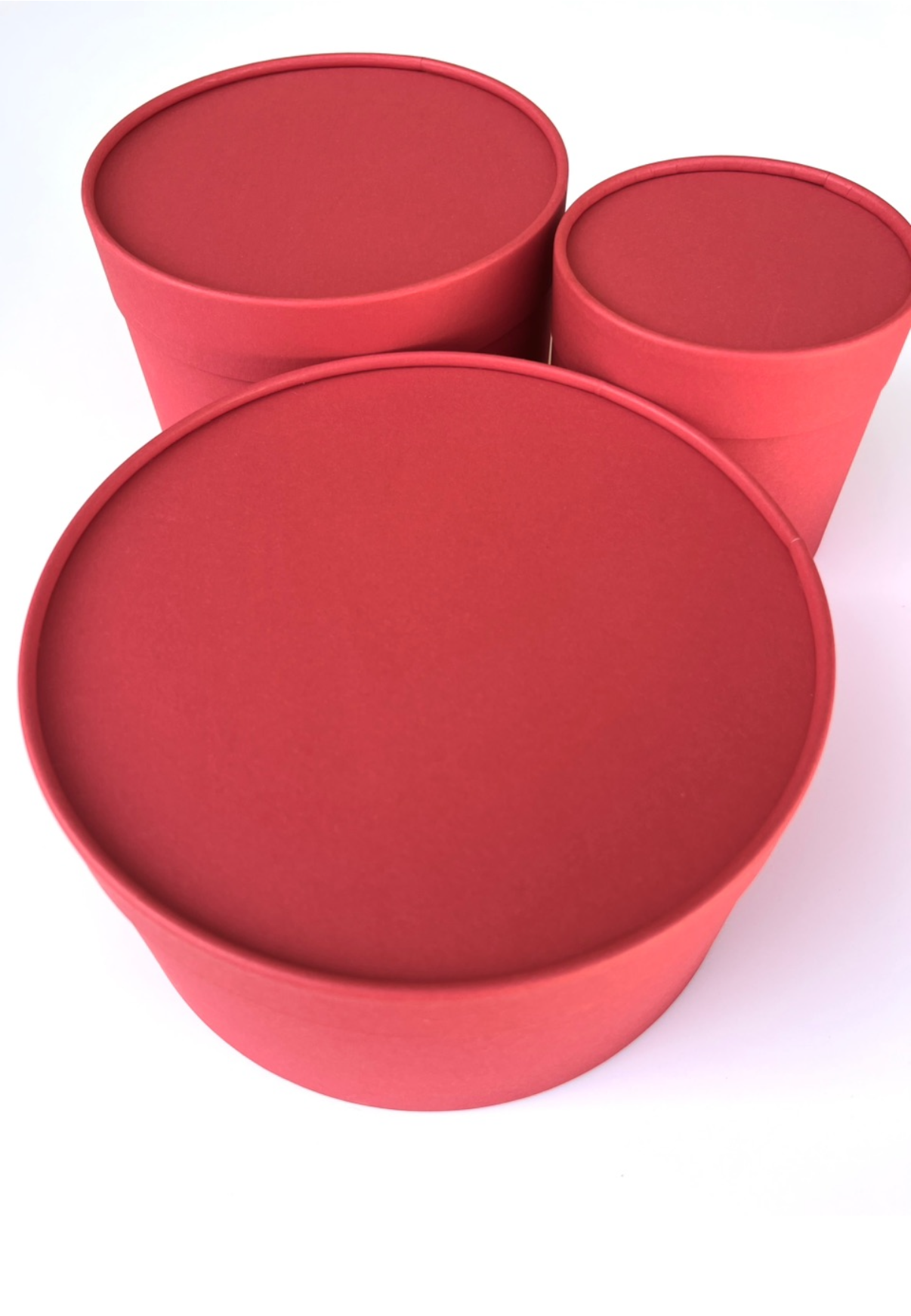Set of 3 Round Boxes without a window