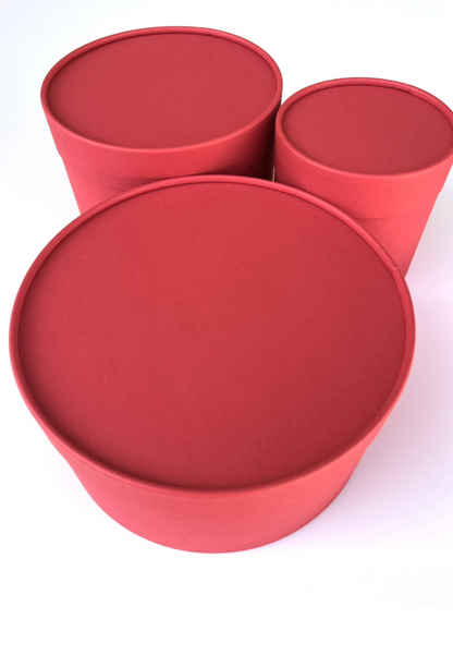 Set of 3 Round Boxes without a window