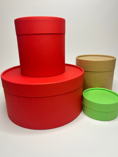 Set of 3 Round Boxes without a window